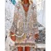 Bohemian V-neck irregular positioning digital printed dress HF2313-03-04