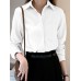 Solid Textured Long Sleeve Button Front Lapel Shirt