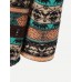 Ethnic Pattern Print Vintage Pocket Hooded Casual Coat for Women